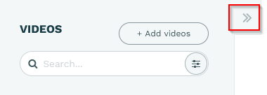 Videos list expanded